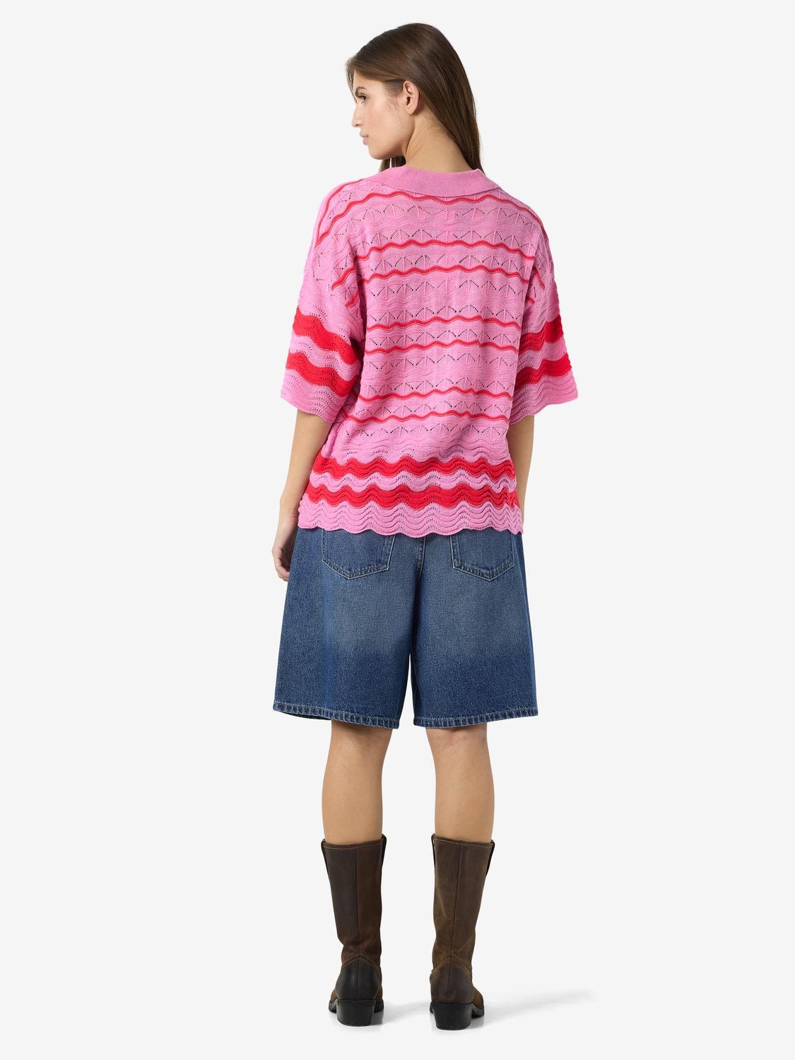 NMSADIE Knitted Polo Shirt - Begonia Pink - VERO MODA & VILA Bergvik